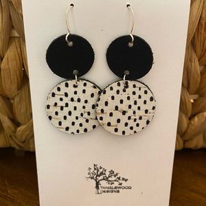 Handmade Lightweight Cork and Leather Earrings